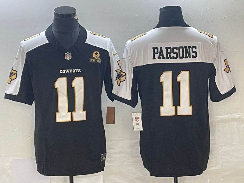 Men Dallas Cowboys #11 Parsons Black Gold Thanksgiving Nike Limited Vapor Untouchable NFL Jersey->pittsburgh steelers->NFL Jersey